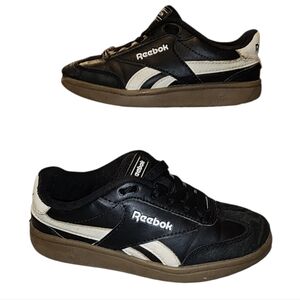 Reebok Forte Lounger Youth Boys Casual Sneaker Size 12 Black White Lace up Shoes